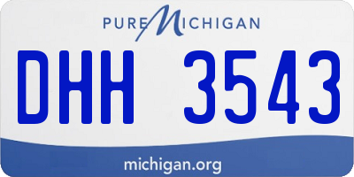 MI license plate DHH3543