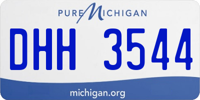 MI license plate DHH3544