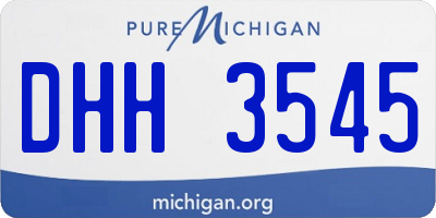 MI license plate DHH3545