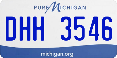 MI license plate DHH3546