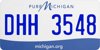 MI license plate DHH3548
