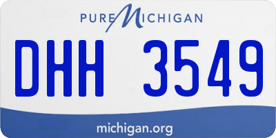 MI license plate DHH3549