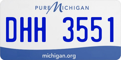 MI license plate DHH3551