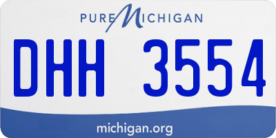 MI license plate DHH3554