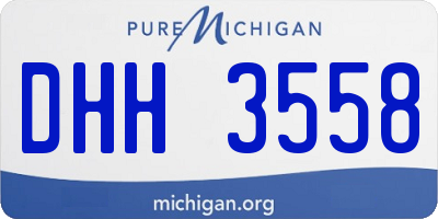 MI license plate DHH3558