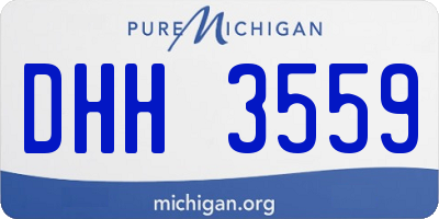 MI license plate DHH3559