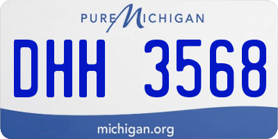 MI license plate DHH3568