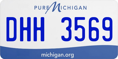 MI license plate DHH3569
