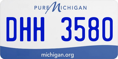 MI license plate DHH3580