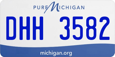 MI license plate DHH3582