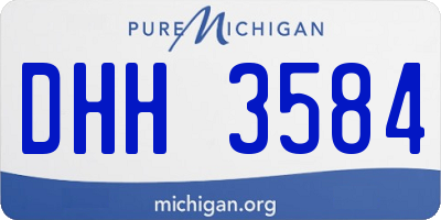 MI license plate DHH3584