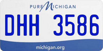 MI license plate DHH3586