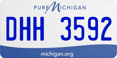 MI license plate DHH3592