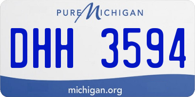 MI license plate DHH3594