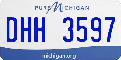MI license plate DHH3597