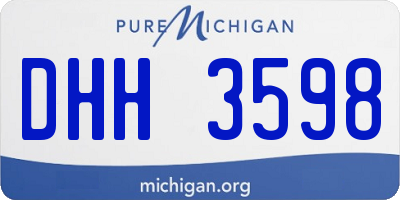 MI license plate DHH3598