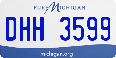 MI license plate DHH3599