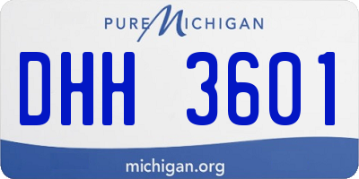MI license plate DHH3601
