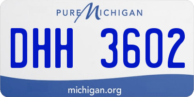 MI license plate DHH3602