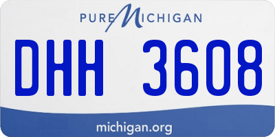 MI license plate DHH3608