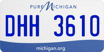 MI license plate DHH3610