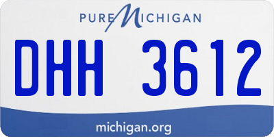 MI license plate DHH3612