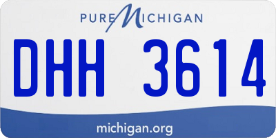 MI license plate DHH3614