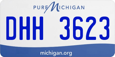 MI license plate DHH3623