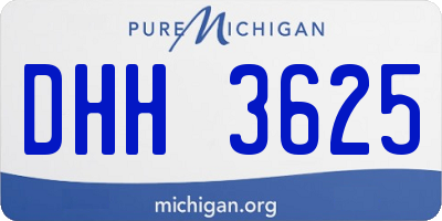 MI license plate DHH3625