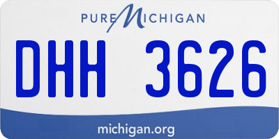 MI license plate DHH3626