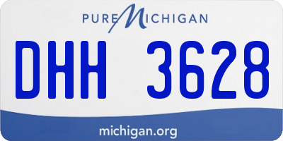 MI license plate DHH3628