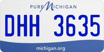 MI license plate DHH3635
