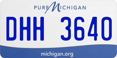MI license plate DHH3640