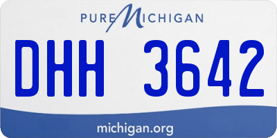 MI license plate DHH3642