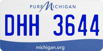 MI license plate DHH3644