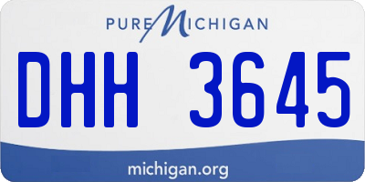 MI license plate DHH3645