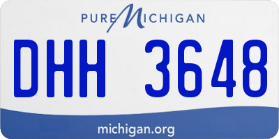 MI license plate DHH3648