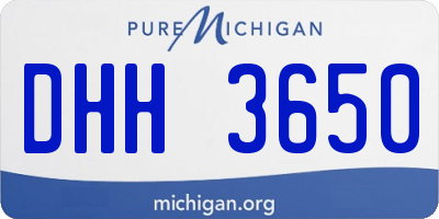 MI license plate DHH3650