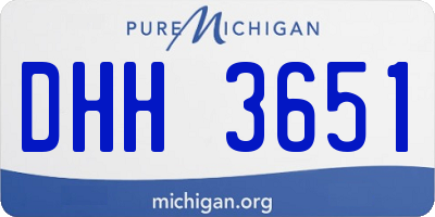MI license plate DHH3651