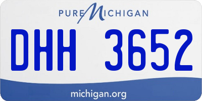 MI license plate DHH3652