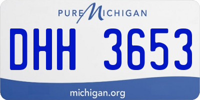 MI license plate DHH3653
