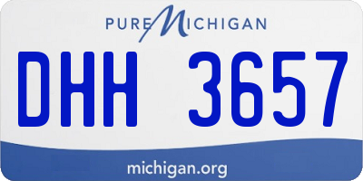MI license plate DHH3657