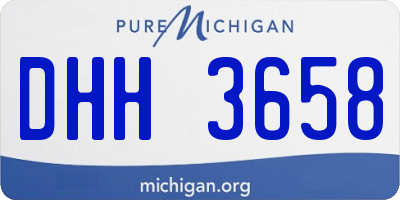 MI license plate DHH3658
