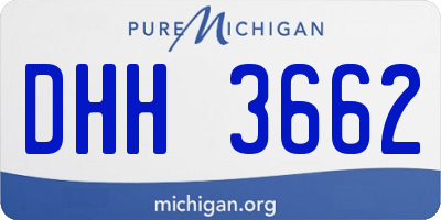 MI license plate DHH3662