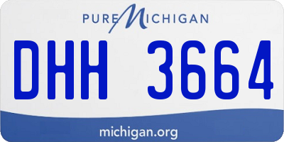 MI license plate DHH3664