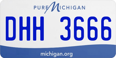 MI license plate DHH3666