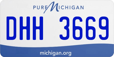 MI license plate DHH3669