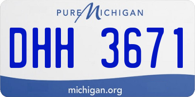 MI license plate DHH3671