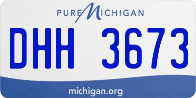 MI license plate DHH3673