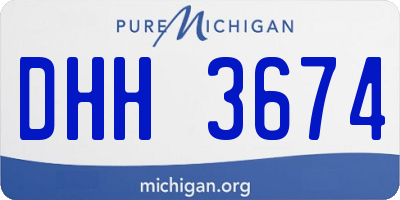 MI license plate DHH3674